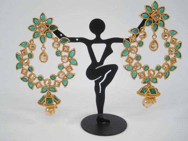 Bollywood style chandbali earrings