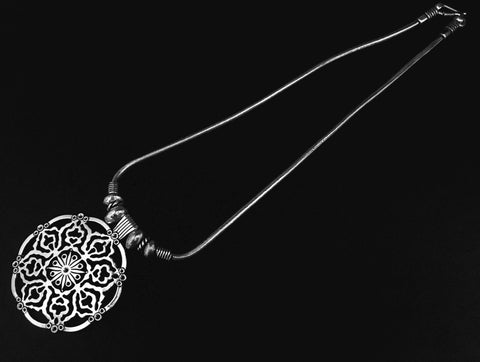 oxidized pendant in oxidized chain