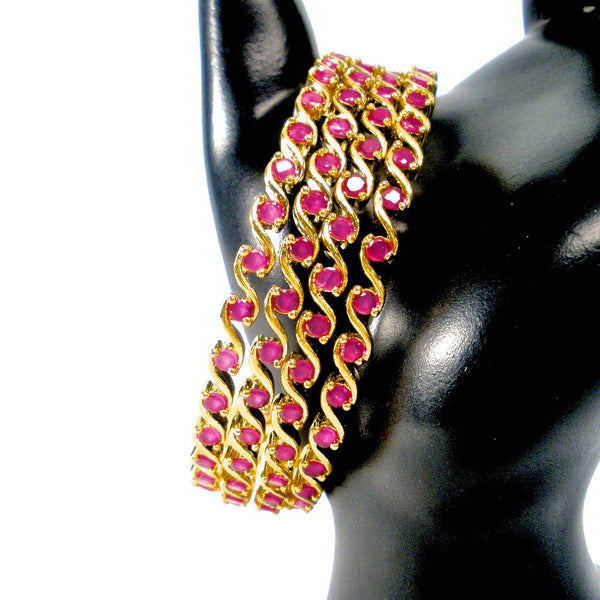 set of traditional ruby bangles