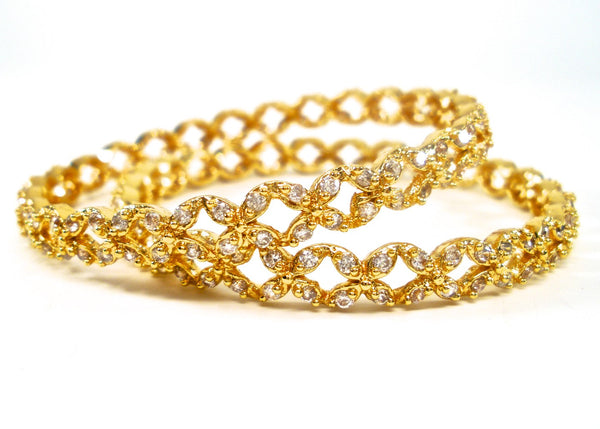 american diamond stone bangles