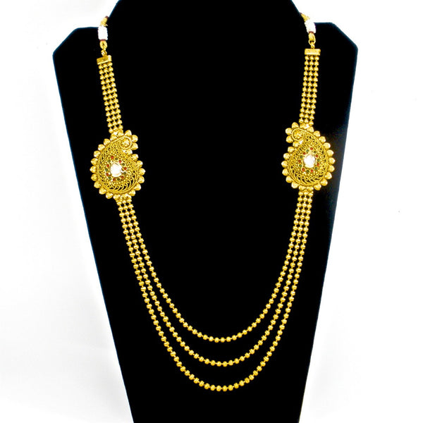 haram with symmetric paan shaped pendents