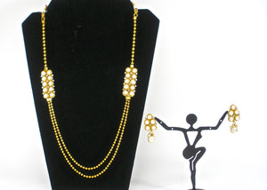 haram with symmetric pearl pendants