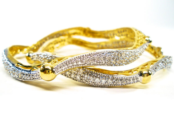 american diamond stone bangles