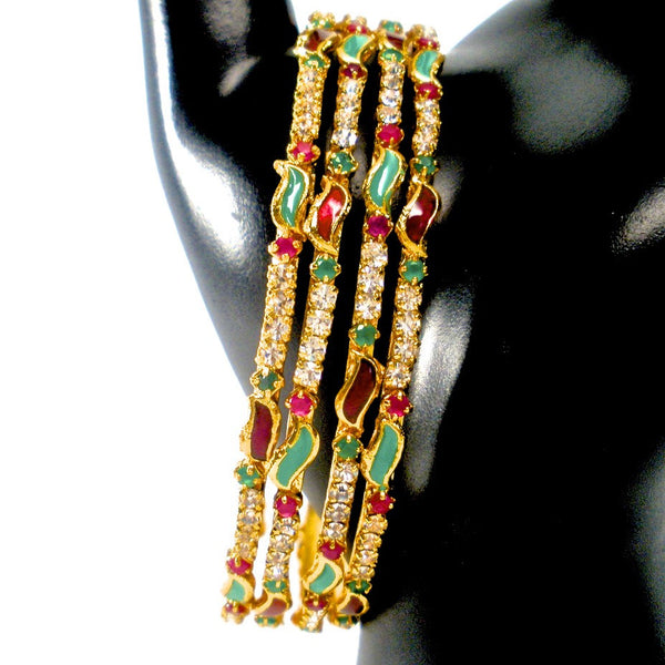 set of 4 stone bangle