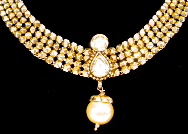 simple gold necklace set