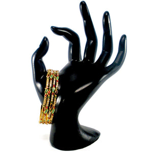 set of 4 stone bangle