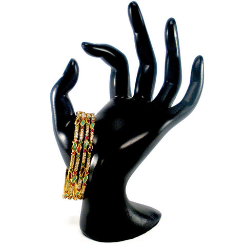 set of 4 stone bangle