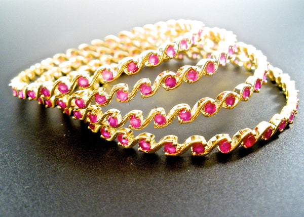set of traditional ruby bangles