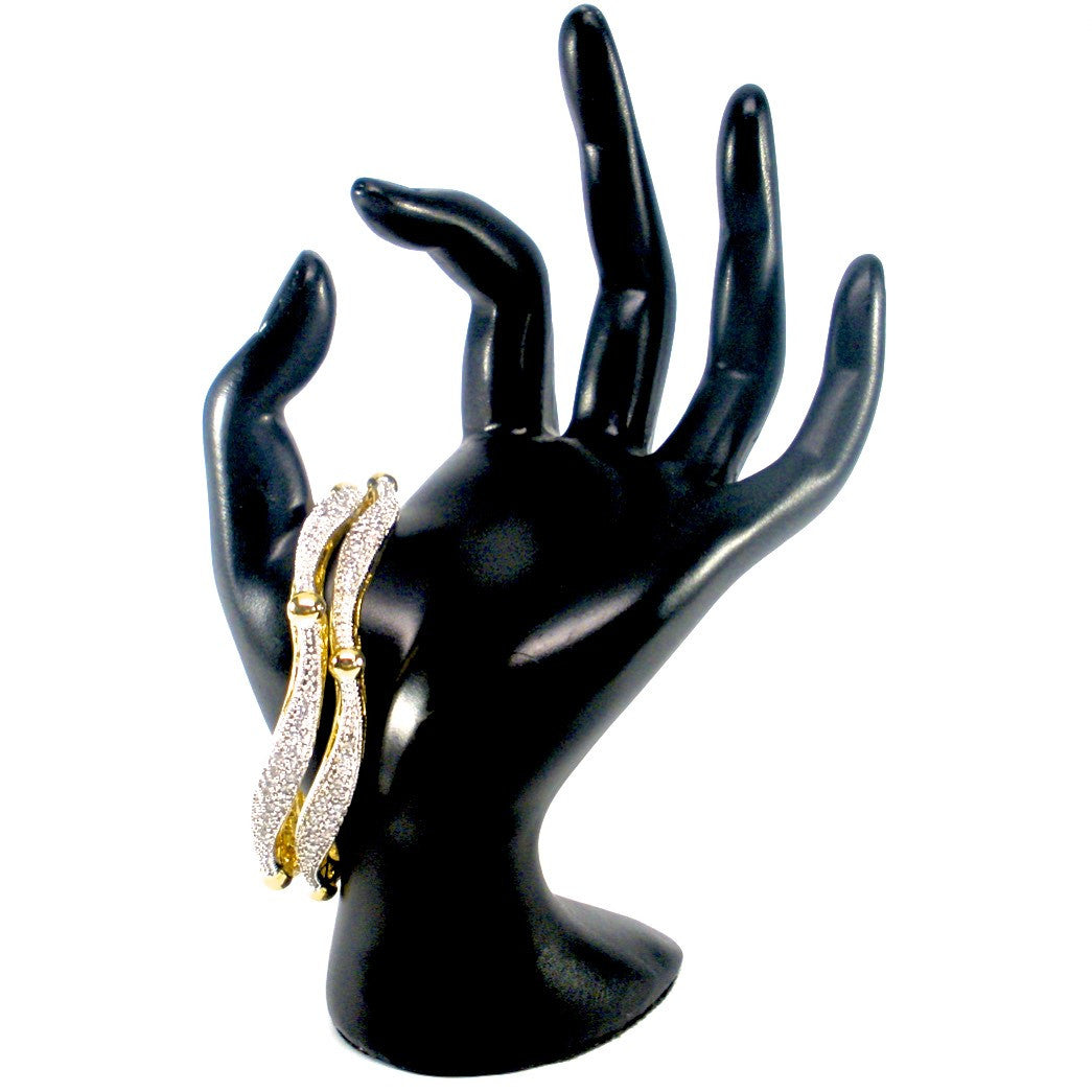 american diamond stone bangles