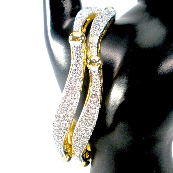 american diamond stone bangles
