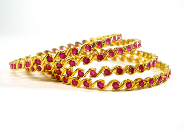 set of traditional ruby bangles