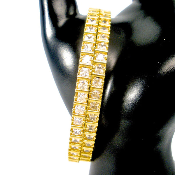 american diamond stone bangles