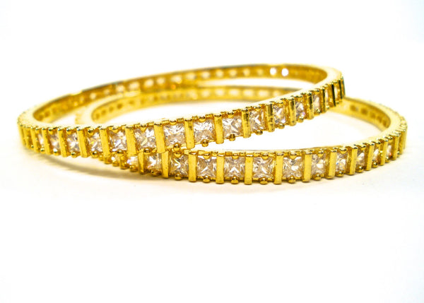 american diamond stone bangles