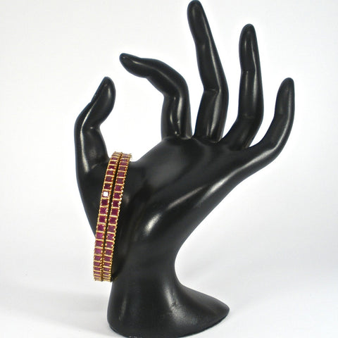 ruby stone bangles