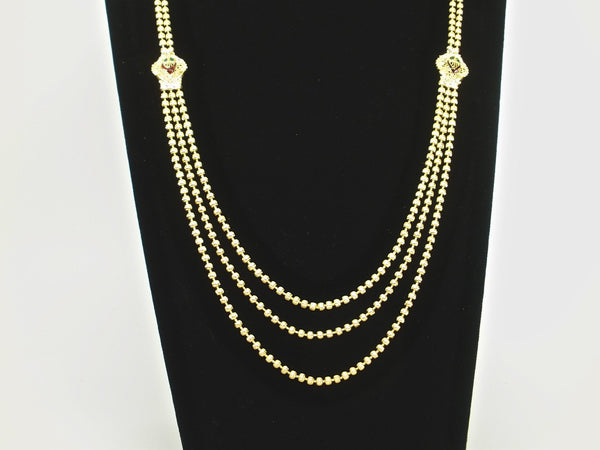 simple haram set with golden beads