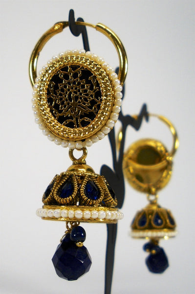 unique thewa jhumkas