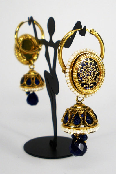 unique thewa jhumkas