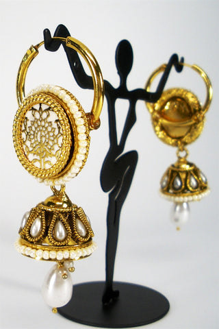 unique thewa jhumkas