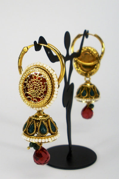 unique thewa jhumkas