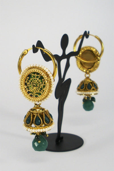 unique thewa jhumkas