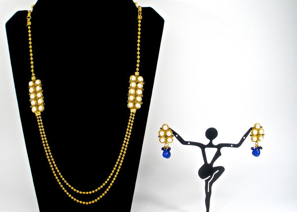 haram with symmetric pearl pendants