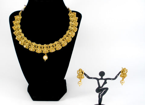 lakshmi idol necklace set