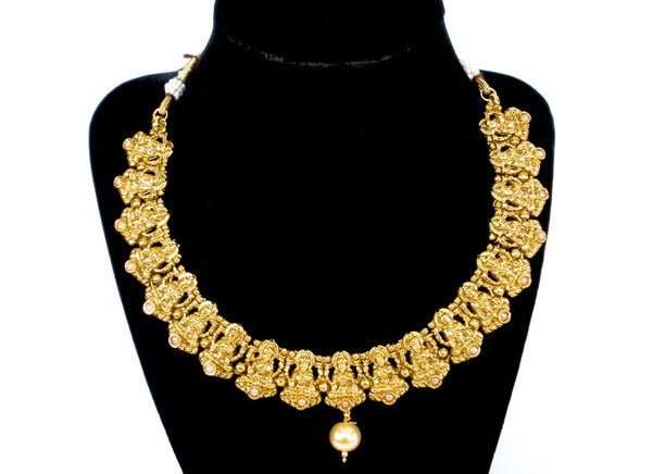 lakshmi idol necklace set