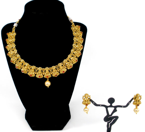 lakshmi idol necklace set