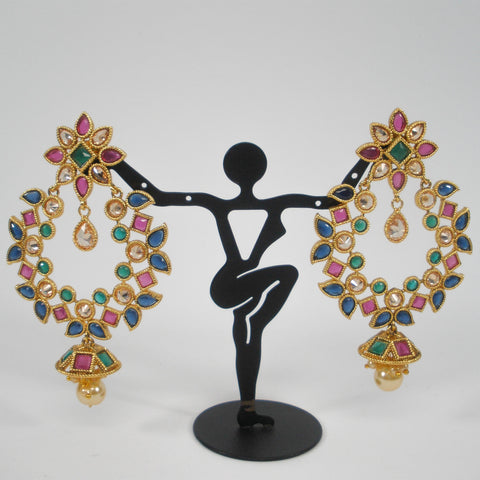 Bollywood style chandbali earrings