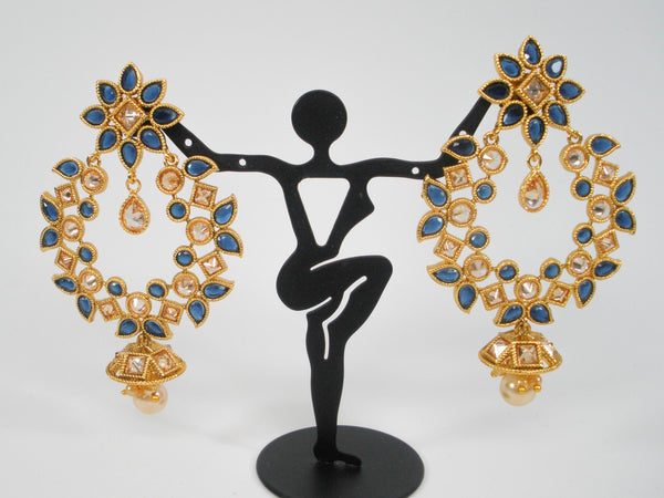 Bollywood style chandbali earrings