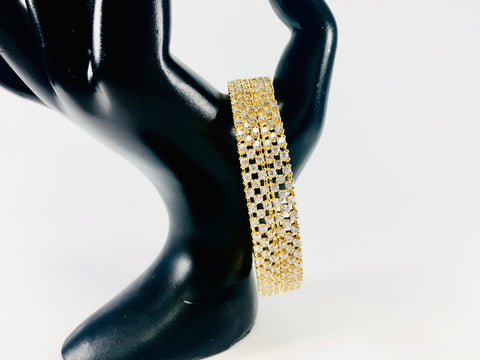 american diamond stone bangle pair