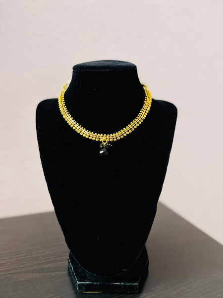 Simple antique finish necklace set