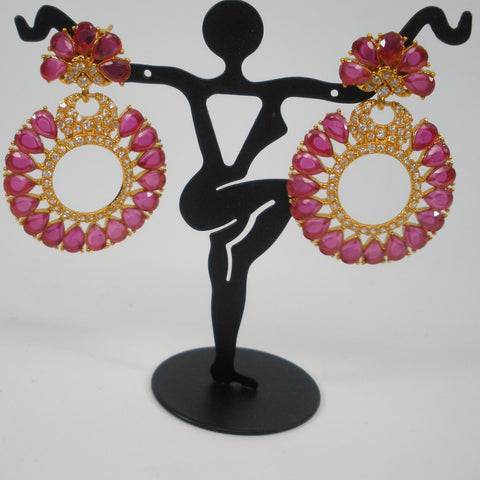 chandbali stone earrings earrings