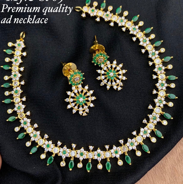 ethnic necklace with AD and stones