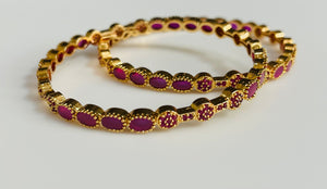 Ruby bangle pair