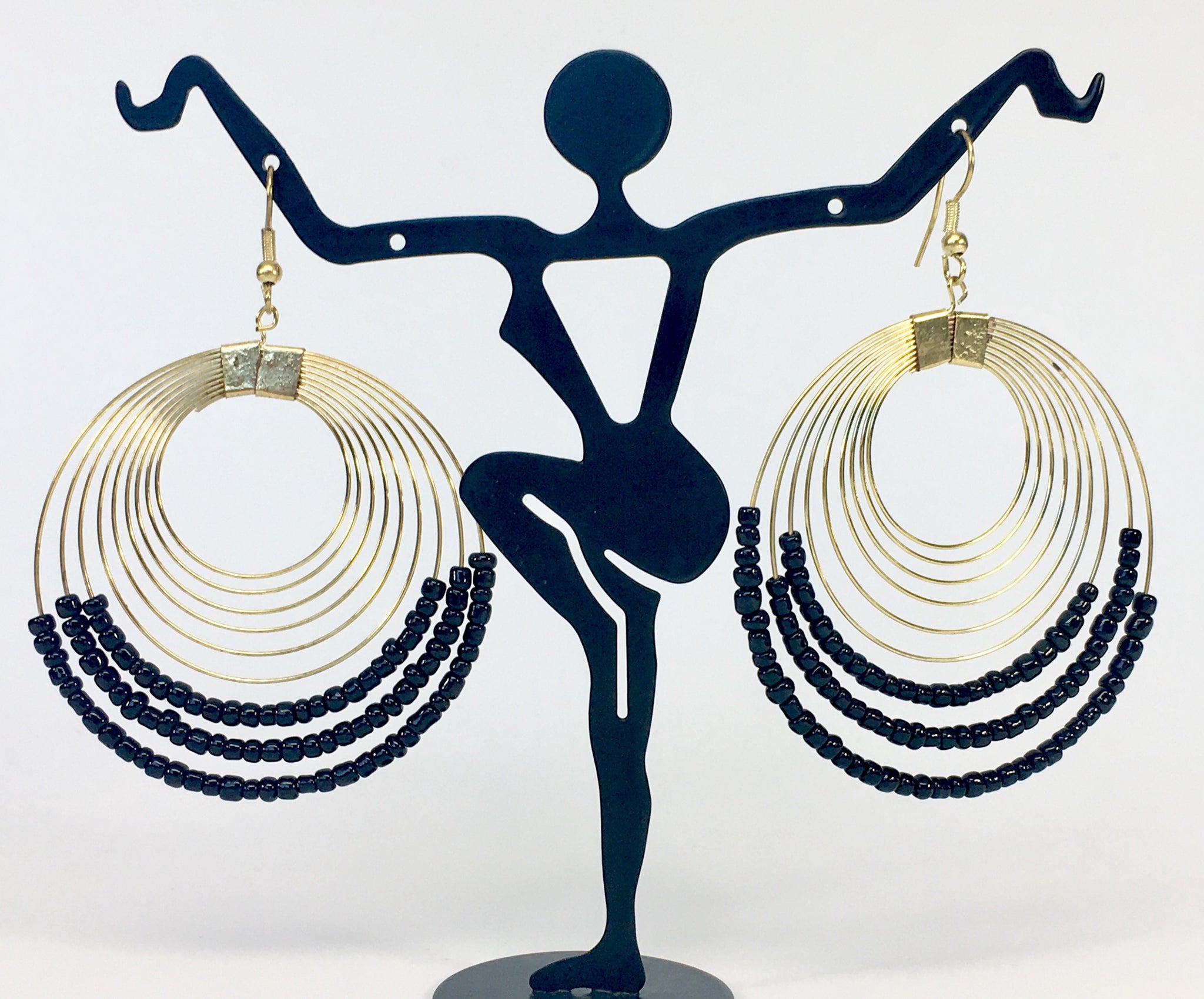 bead hoop earrings