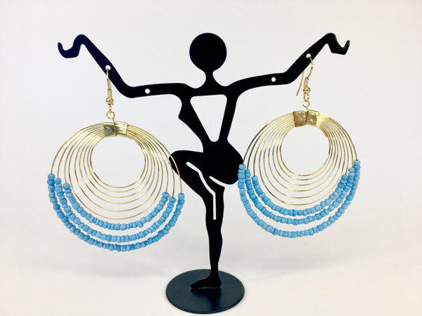 bead hoop earrings